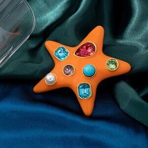 Alexis Bittar Starfish Enamel Collection Brooch